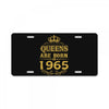 queens are born in 1965 License Plate