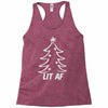 lit af christmas tree Racerback Tank