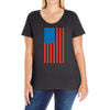 american flag Ladies Curvy T-Shirt