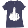 middle finger Ladies Fitted T-Shirt