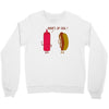 what up dog ketchup hot dog Crewneck Sweatshirt
