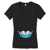 Two Peas In a Pod Twin Baby Boys Women's V-Neck T-Shirt