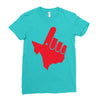 gun 'em down Ladies Fitted T-Shirt