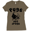 pugs not drugs Ladies Fitted T-Shirt