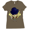 thug skull. Ladies Fitted T-Shirt