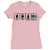 rock paper scissors hadouken Ladies Fitted T-Shirt