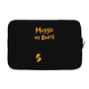 Muggle On Board Orange Laptop sleeve