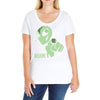 alien believe space sci fi ufo nerd Ladies Curvy T-Shirt