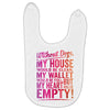 my heart is empty Baby Bibs