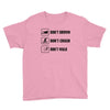 Don't drown crash walk Tee Swim Bike Run Triathle Youth Tee