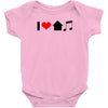 i love house music t shirt edm club wear rave electro party progressiv Baby Onesie