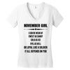 Super November Girl Women's V-Neck T-Shirt