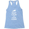 keep calm and love lions Racerback Tank