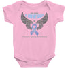 my hero is now my angel stomach cancer awareness Baby Bodysuit