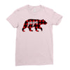 papa christmas bear Ladies Fitted T-Shirt