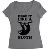 drop like a sloth Women's Triblend Scoop T-shirt