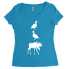 duck duck moose funny Women's Triblend Scoop T-shirt