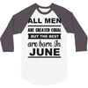all men are created equal june 3/4 Sleeve Shirt