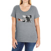 Football Statue Ladies Curvy T-Shirt
