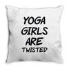 yoga girls are twisted Throw Pillow