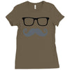 monsieur moustache Ladies Fitted T-Shirt