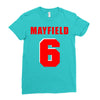 baker mayfield new jersey number Ladies Fitted T-Shirt