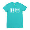 drifting   problem solved mens funny Ladies Fitted T-Shirt