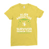 alien abductee survivor tour ufo nerd geek comic funny Ladies Fitted T-Shirt