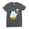 totoro sunflower Ladies Fitted T-Shirt