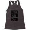 control alt delete Racerback Tank