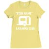 personalised your name caravan club funny gift Ladies Fitted T-Shirt