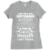I Am A September Women Ladies Fitted T-Shirt