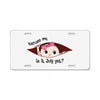 July Peeking Out Baby Girl License Plate