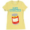 i am duff man homer cult funny retro Ladies Fitted T-Shirt