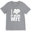 i love my awesome wife V-Neck Tee