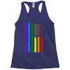 rainbow american flag Racerback Tank