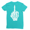 Flipping Someone Off Ladies Fitted T-Shirt