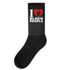 i love black people Socks