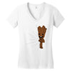 hidden groot [converted] Women's V-Neck T-Shirt