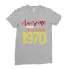 awesome since november 1970 Ladies Fitted T-Shirt