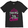 Celebrating With the 7th Birthday Queen V-Neck Tee