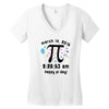 happy pi day pi day 2015 3 14 15 9 26 53 Women's V-Neck T-Shirt
