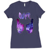 galaxy cartoon hands dope Ladies Fitted T-Shirt