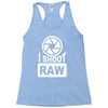 i shoot raw photography camera photograph Racerback Tank