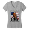 Honor Those Who Place Their Life On The Line Women's V-Neck T-Shirt