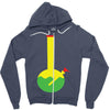 rasta bong water pipe slide insert stem filtered Zipper Hoodie