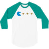 funny 80s pacman cookie monster retro gaming 3/4 Sleeve Shirt