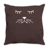 whiskers cat dog cute puppy animal baseball jersey Throw Pillow
