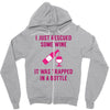 rescued some wine Zipper Hoodie