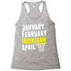 January February Michigan April - March Madness Basketball Racerback Tank